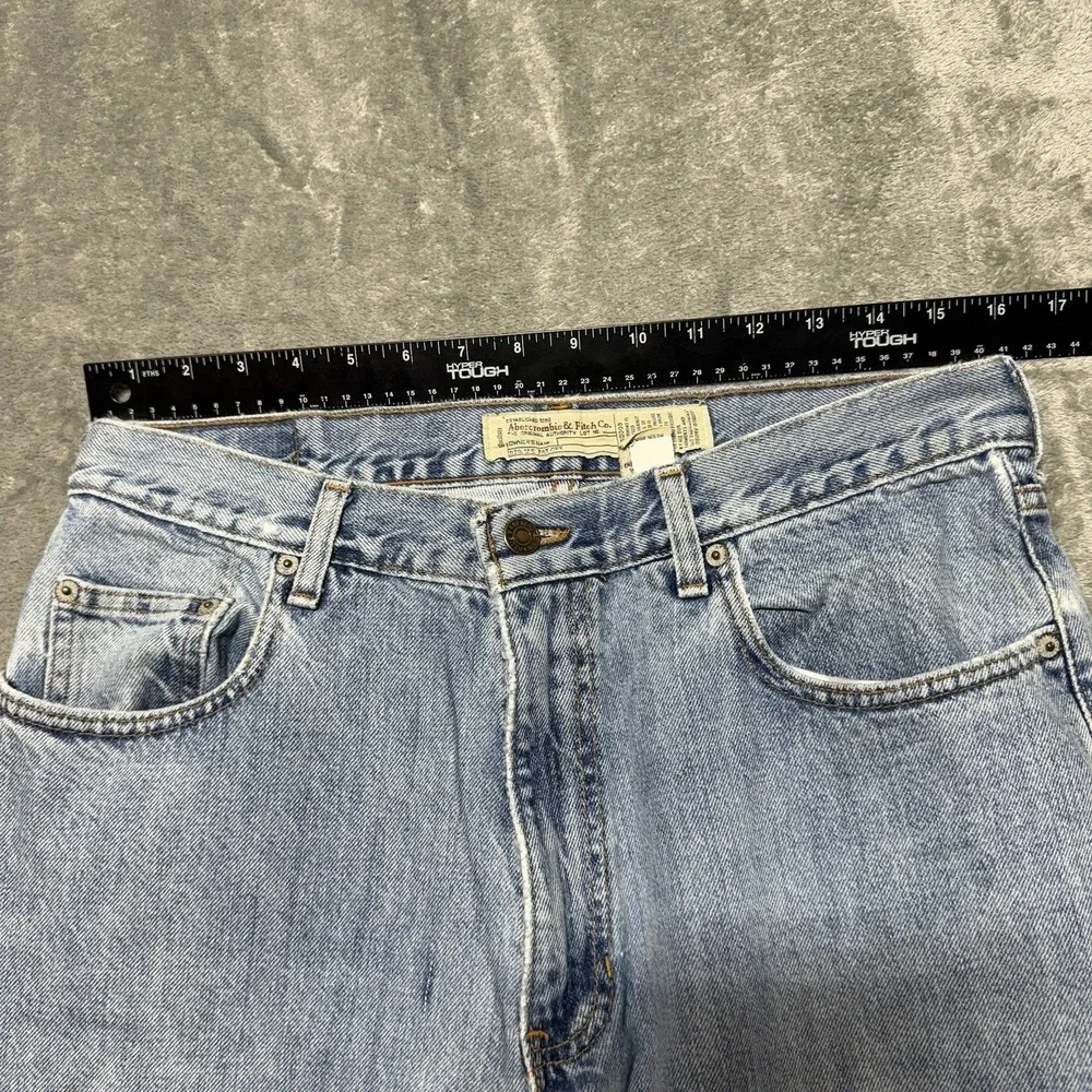Abercrombie & Fitch Jeans Mens 32x33.5 Made in USA Baggy Straight Distressed 90s